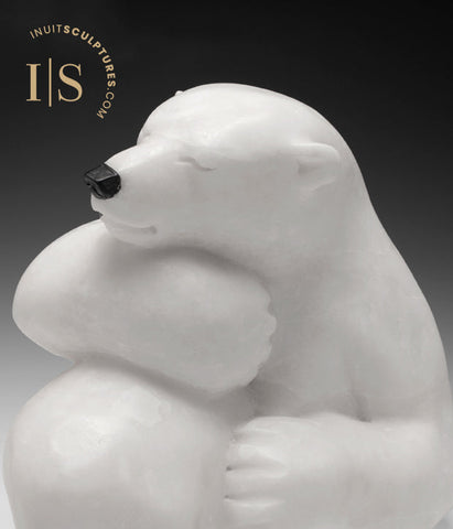 VINTAGE 16" Hugging Polar Bear by Bill Nasogaluak  *Ursus*