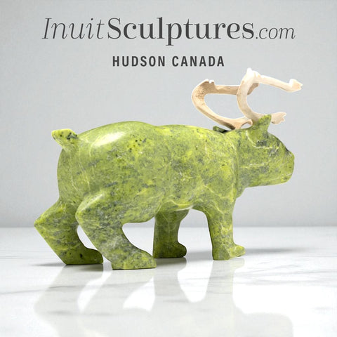 VINTAGE 11" SIGNATURE Caribou by Peter Aningmiuq *Dynamite*