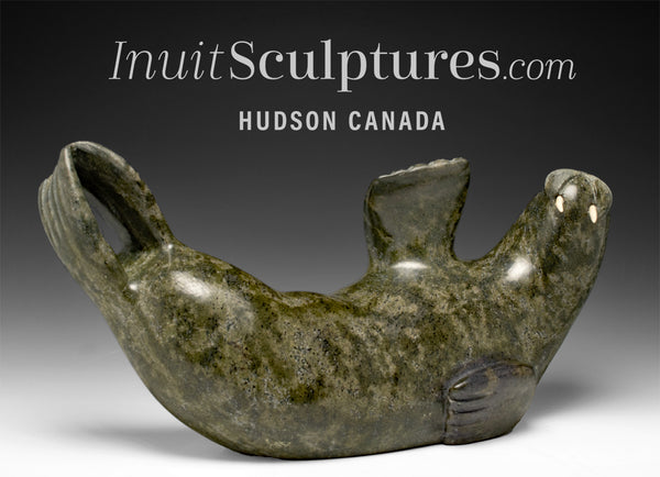 VINTAGE 16" Basking Walrus by Iola Abraham Ikkidluak *Core Strength*