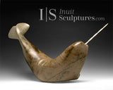 VINTAGE 21" Narwhal by Nalenik Temela *Old Wood*