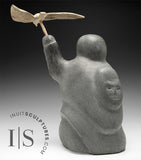 VINTAGE 16" Mother Child and Bird by Tuna Iqulik *Lazy Days in Baker Lake*