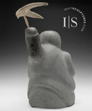 VINTAGE 16" Mother Child and Bird by Tuna Iqulik *Lazy Days in Baker Lake*