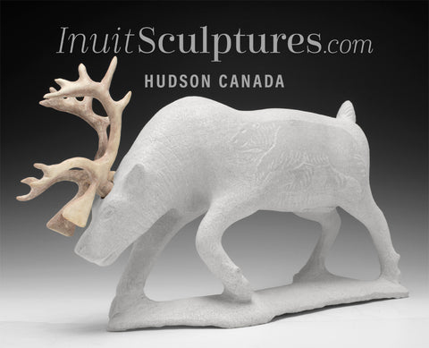 13" SIGNATURE  Caribou by Esau Kripanik