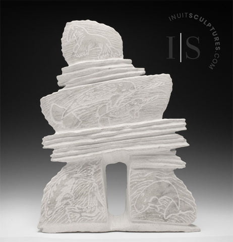 RESERVED** 12" Inukshuk by Esau Kripanik *Hug It Out*