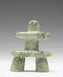 3" Light Green Inukshuk by Alex Lyta Inuit art Serpentine Sculpture Soapstone art  Edit alt text