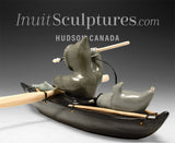12" Inuk in his Kayak by Jimmy Iqaluq *Solo*