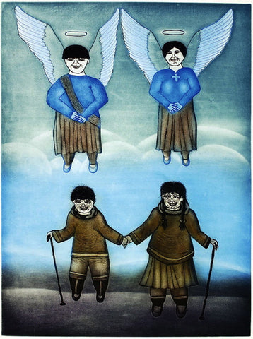 2002 ANGELS BECKON by Kumwartok Ashoona