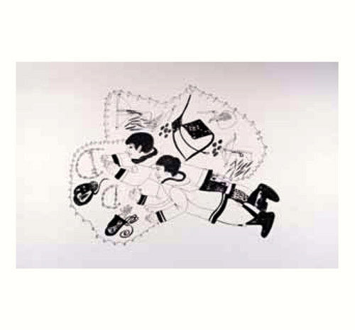 1993 INUGAKTUUK (BONE GAME) by Mayoreak Ashoona