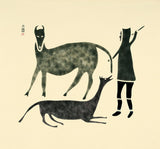 1966 BOY PLAYING WITH DOGS by Eleeshushe Parr