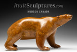 14" SIGNATURE Walking Bear by Bill Nasogaluak *Red Sky* CURATOR'S CHOICE