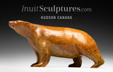 13" SIGNATURE Walking Bear by Bill Nasogaluak *Tangerine Dream*