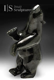 28" Dancing Bear by Adamie Qaumagiaq "Nightfall" CURATOR'S CHOICE