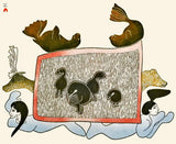 1984 LAND AND SEASCAPE by Mayoreak Ashoona