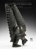 13" Owl with Inlayed Eyes by Palaya Qiatsuq