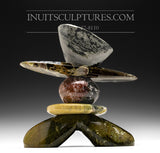 9" Dark Inukshuk by Paul Bruneau