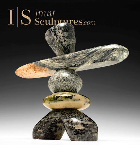 9" SIGNATURE Inukshuk by Paul Bruneau *Pinky*