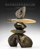 14" Masterful Inukshuk by Paul Bruneau