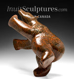 20" Dancing Bear by Nuyalia Tunnillie *Brownstone*