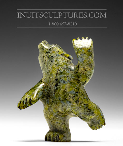 3" Green Dancing Bear by Adamie Mathewsie