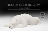 9" Cuddly Lying Bear by Master Carver Derrald Taylor