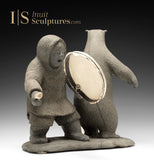 13" Drum Dancer and Bear by Lazarus Malliki *Dance Partners*