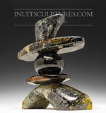 9" Multi Colored Inukshuk by Paul Bruneau