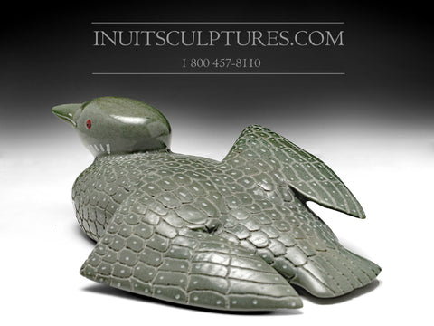 12" Pale Green Loon by Jimmy Iqaluq