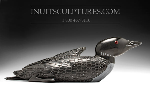 15" Happy Loon by Jimmy Iqaluq