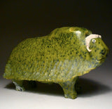 9.5" Apple Green Muskox by Joamie Aipeelee