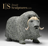 19" SIGNATURE Muskox by Lucassie Ikkidluak *Protector of the Herd*