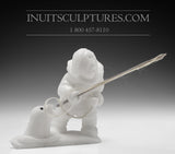 5" Eskimo Hunter and Seal by World Famous Manasie Akpaliapik