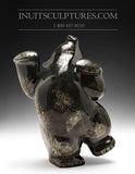 10" Dark Dancing Bear by Markoosie Papigatok