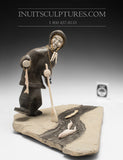 11"  Fisherman by Moses Kamookak Gjoa Haven *Moses*