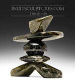 9" Dark Inukshuk by Paul Bruneau