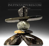 15" Masterful Inukshuk by Paul Bruneau