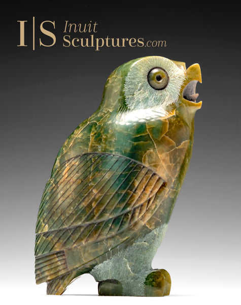 7.25" SIGNATURE Owl by Pits Qimirpik *Tropical Paradise*