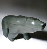 12" Walking Bear with Claws & Inlay Eyes by Jimmy Iqaluq