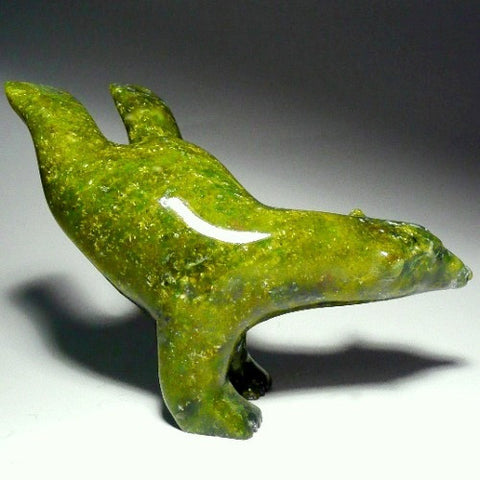 Apple Green Diving Bear by Noo Atsiaq